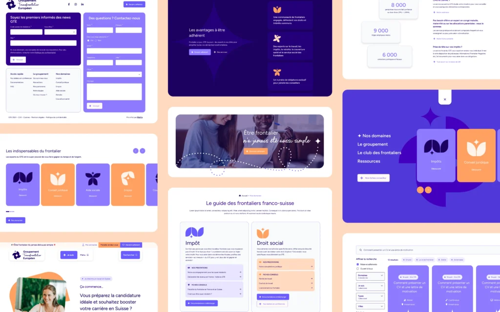 Screen Layout Site Internet Gte