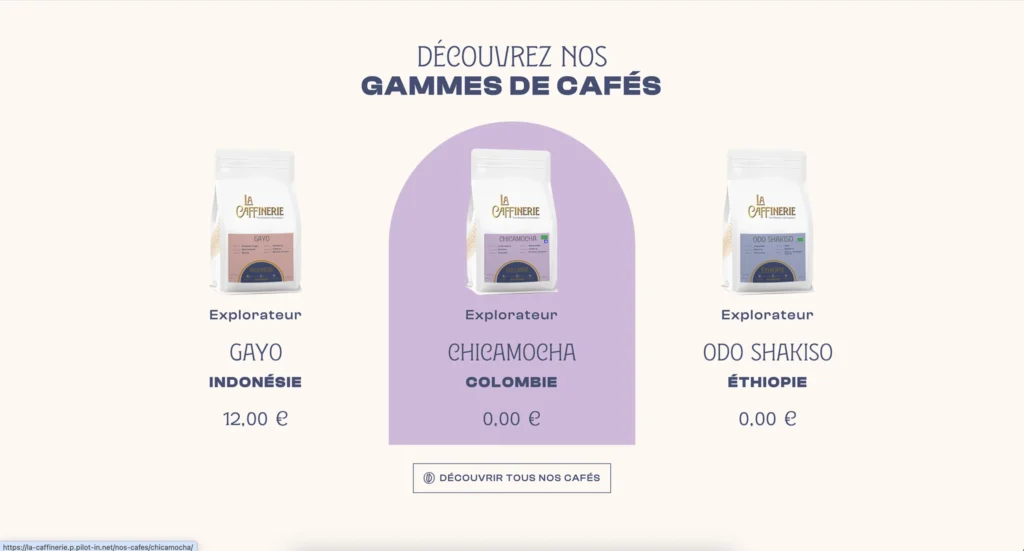 Produits Cafes Caffinerie