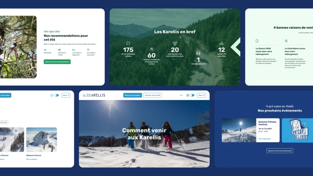 Karellis sections ete et hiver