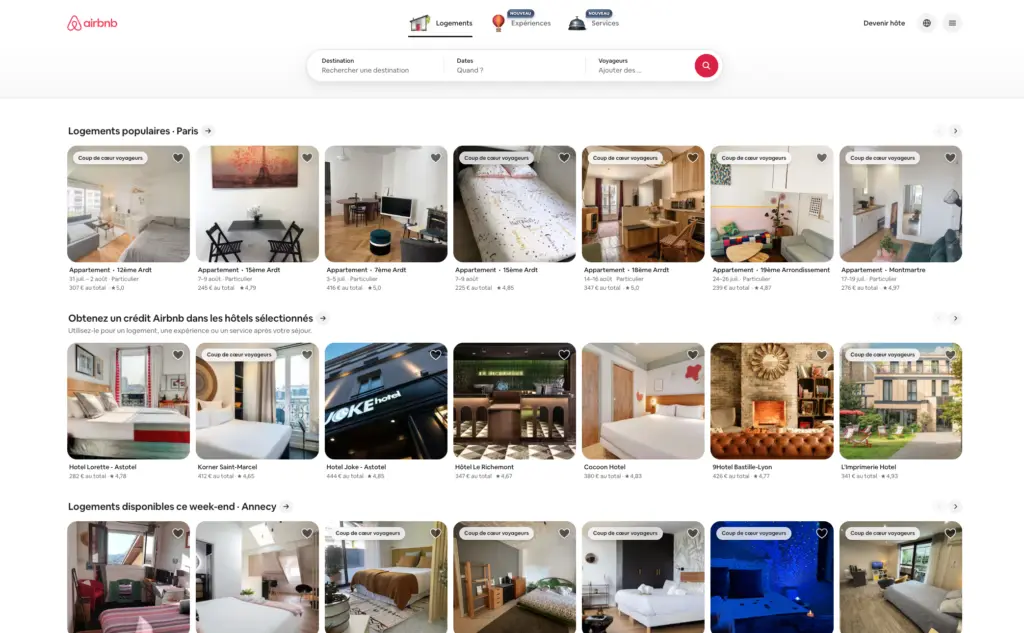 Airbnb - site internet