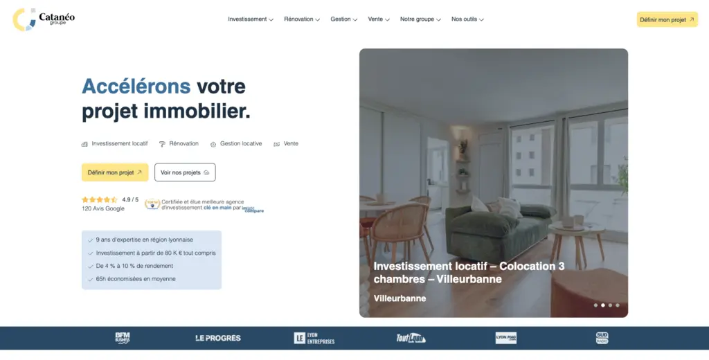 Catanéo hero site