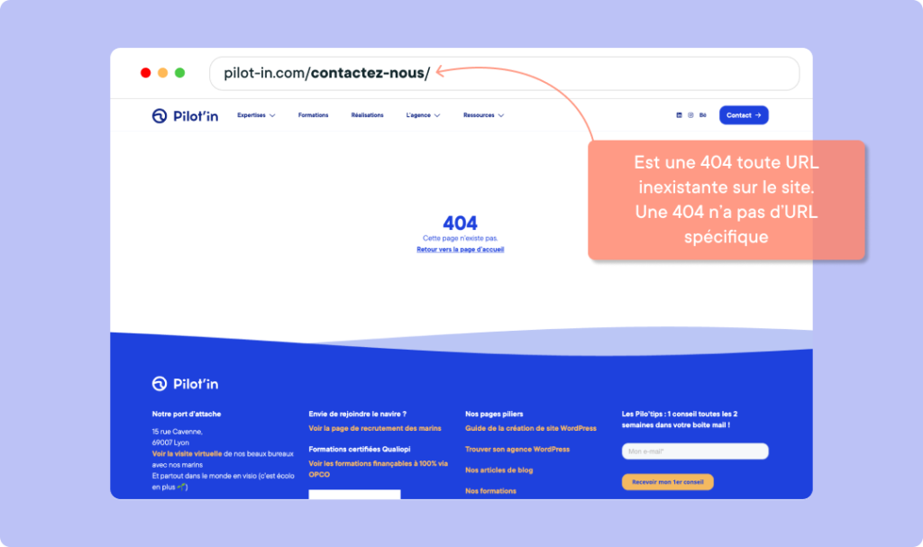 Exemple de 404