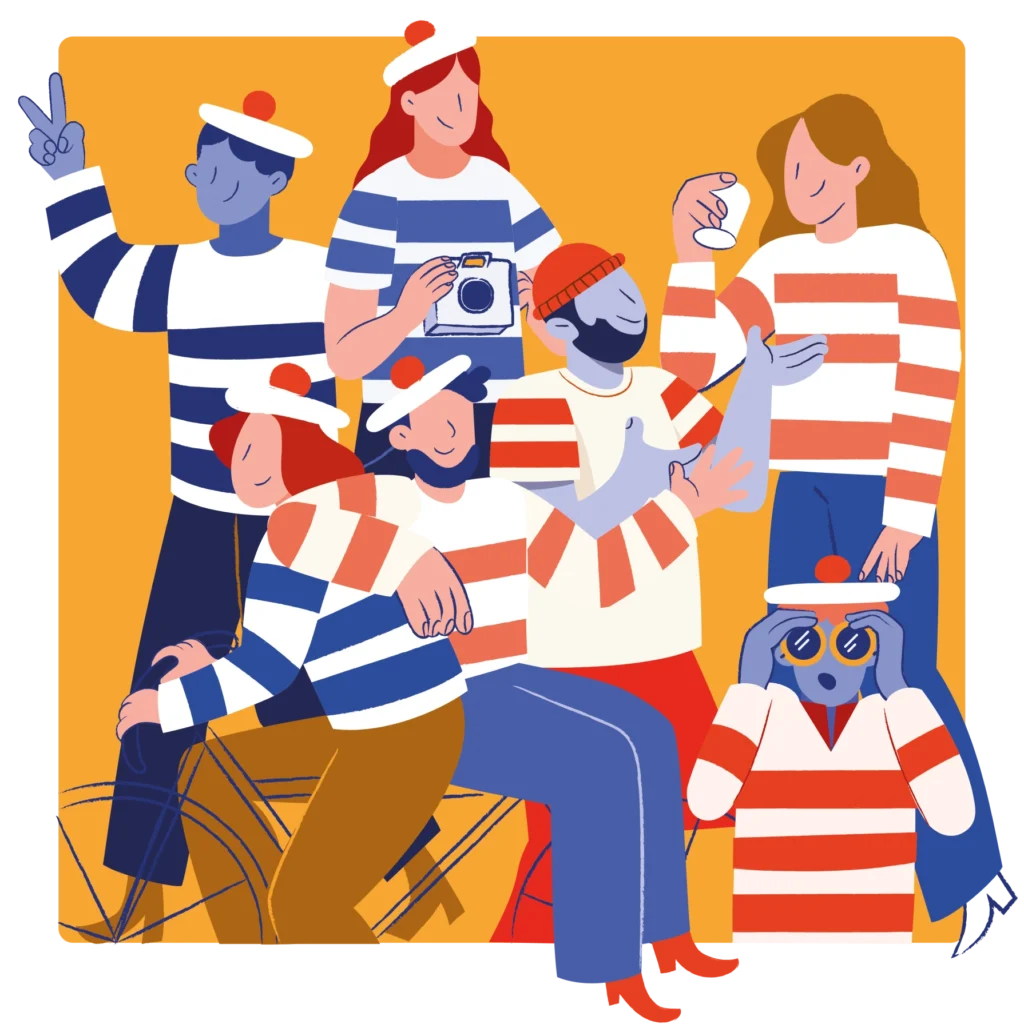 illustration groupe de marins